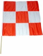 Orange & White 36x36 FAA Checkered Flag 
