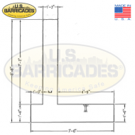 Heavy-Duty Precast Retaining L Wall 8' x 7' - 24,000 lb