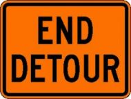 END DETOUR (M4-8a) Construction Sign