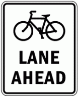 BICYCLE LANE AHEAD (R3-16)