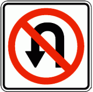NO U TURN (R3-4) symbol