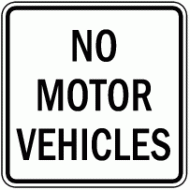 NO MOTOR VEHICLES (R5-3)