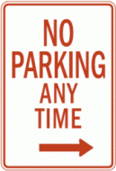 NO PARKING ANY TIME (R7-1r)
