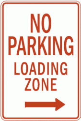 NO PARKING LOADING ZONE (R7-6r)