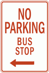 NO PARKING BUS STOP (R7-7l)