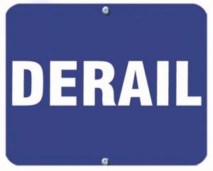 DERAIL - Blue Flag OSHA Sign
