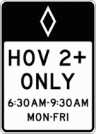 HOV 2+ ONLY (R3-11c)