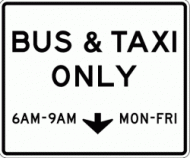 BUS & TAXI ONLY 
