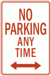 NO PARKING ANY TIME sign (R7-1d)