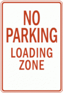 NO PARKING LOADING ZONE (R7-6)