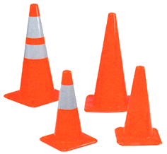 Traffic Cone 28 inch Wide Base (two 3M reflective collars)