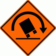 TRUCK ROLLOVER WARNING (W1-13) Construction Sign