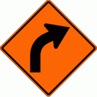 CURVE-RIGHT (W1-2R) Construction Sign