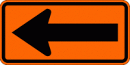 LARGE ARROW (W1-6) Construction Sign