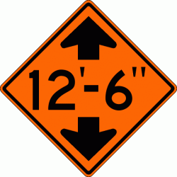 LOW CLEARANCE (W12-2) Construction Sign