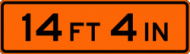 LOW CLEARANCE (W12-2a) Construction Sign