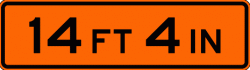LOW CLEARANCE (W12-2a) Construction Sign