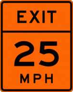 ADVISORY EXIT SPEED (W13-2) Construction Sign