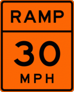 ADVISORY RAMP SPEED (W13-3) Construction Sign