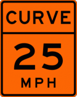 ADVISORY CURVE SPEED (W13-5) Construction Sign