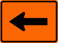 SUPPLEMENTAL ARROW (W16-5p) Construction Sign