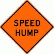 SPEED HUMP (W17-1) Construction Sign
