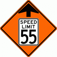 SPEED LIMIT (W3-5) Construction Sign