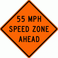 SPEED ZONE AHEAD (W3-5a) Construction Sign