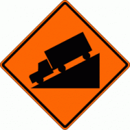HILL (W7-1) Construction Sign