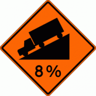 HILL (W7-1B) Construction Sign
