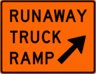 RUNAWAY TRUCK RAMP (W7-4b) Construction Sign