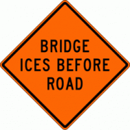BRIDGE ICES BEFORE ROAD (W8-13)