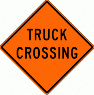 TRUCK CROSSING (W8-6) Construction Sign