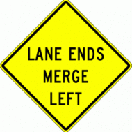 LANE ENDS MERGE LEFT (W9-2l)