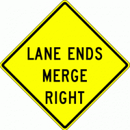 LANE ENDS MERGE RIGHT (W9-2r)